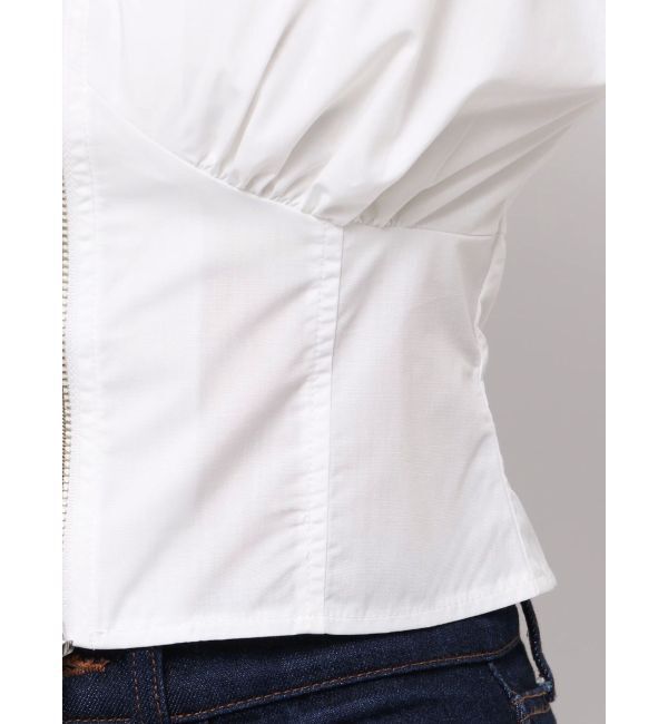 EVRIS「フロントジップリボンオフショルブラウス」|シャツ・ブラウス|