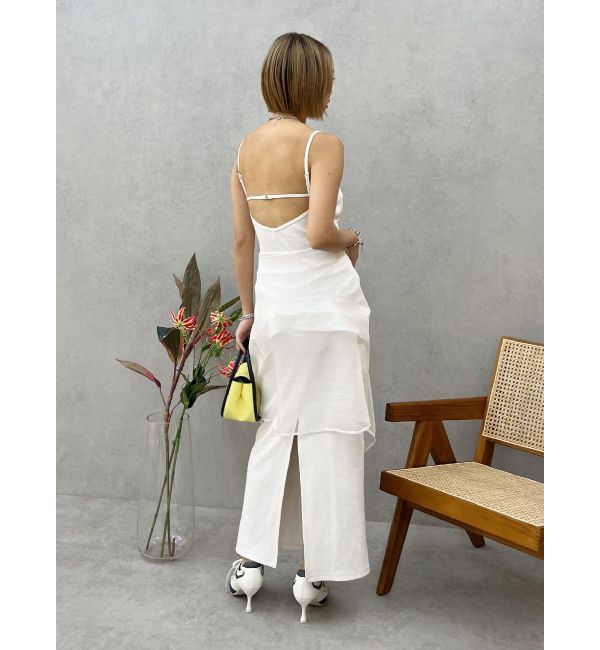 EVRIS「バックストラップリブロングワンピース」|ワンピース|