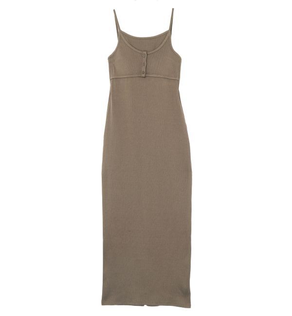 EVRIS「バックストラップリブロングワンピース」|ワンピース|