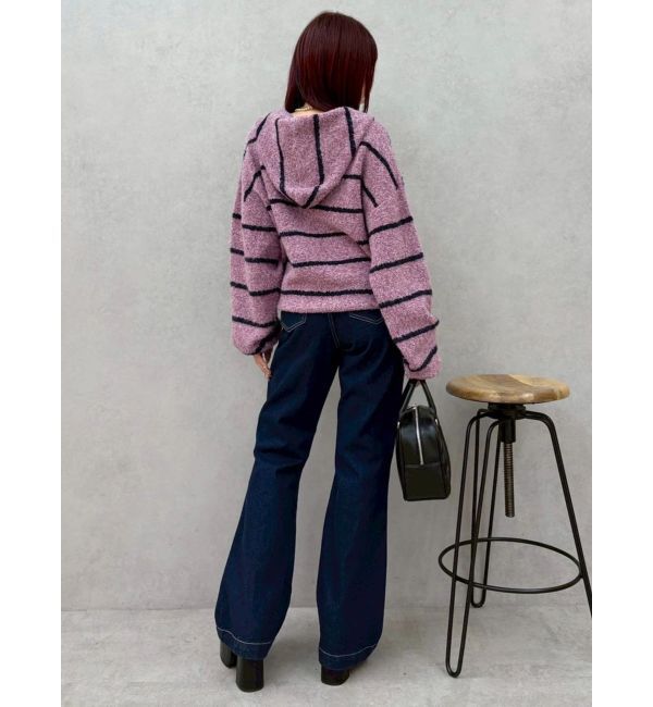 EVRIS「ウエストクロスフレアデニムパンツ【セットアップ着用可能】」|デニム|