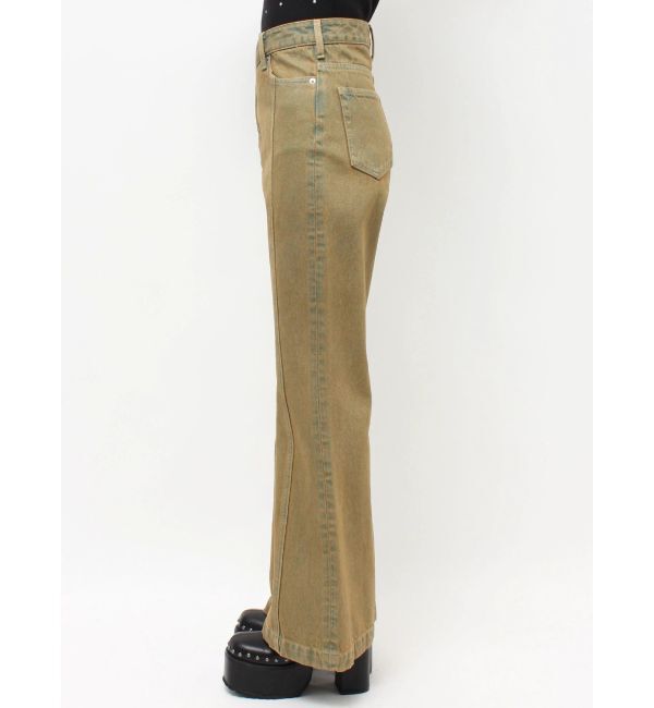 EVRIS「ウエストクロスフレアデニムパンツ【セットアップ着用可能】」|デニム|