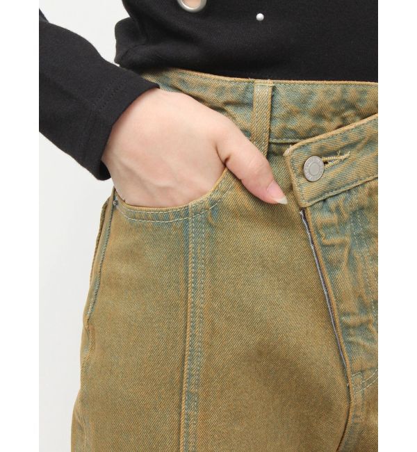 EVRIS「ウエストクロスフレアデニムパンツ【セットアップ着用可能】」|デニム|