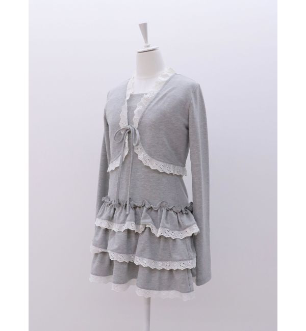 jouetie「ボレロセットフリルベアワンピース」|ワンピース|グレー