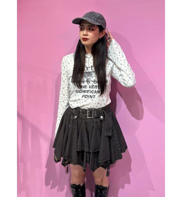 jouetie「アシメヘムデニムミニスカート【セットアップ対応】」|スカート|