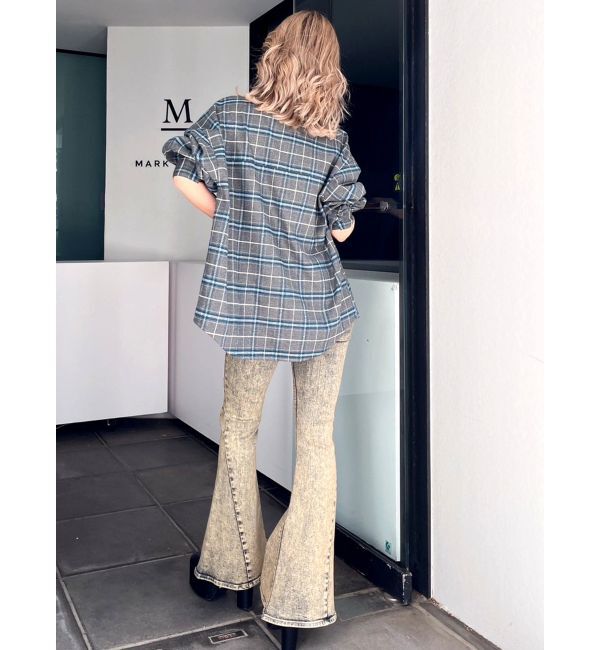 GYDA「ドロップショルダーCHECKシャツ【SETUP着用可】」|シャツ・ブラウス|