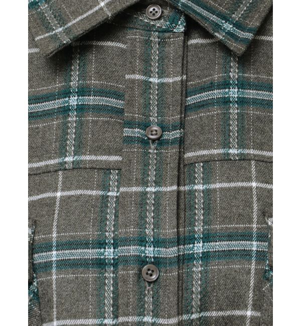 GYDA「ドロップショルダーCHECKシャツ【SETUP着用可】」|シャツ・ブラウス|