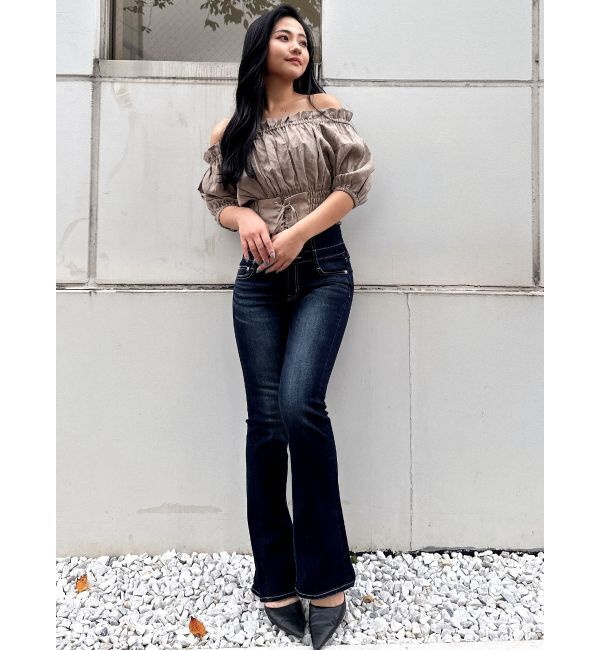 GYDA「2WAYギャザーオフショルコルセットブラウス」|シャツ・ブラウス|