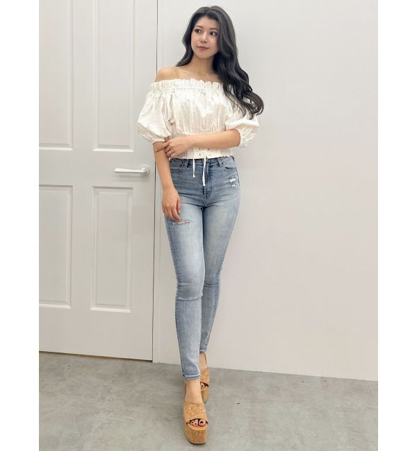 GYDA「2WAYギャザーオフショルコルセットブラウス」|シャツ・ブラウス|