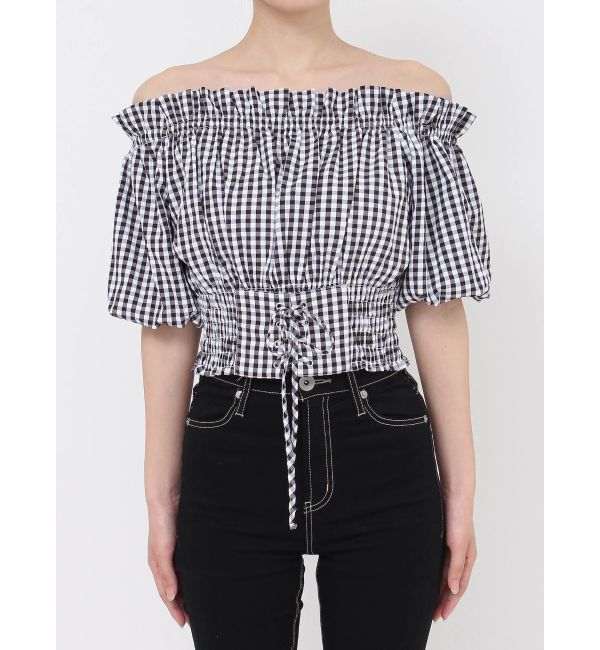 GYDA「2WAYギャザーオフショルコルセットブラウス」|シャツ・ブラウス|