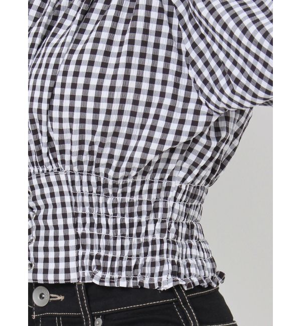 GYDA「2WAYギャザーオフショルコルセットブラウス」|シャツ・ブラウス|