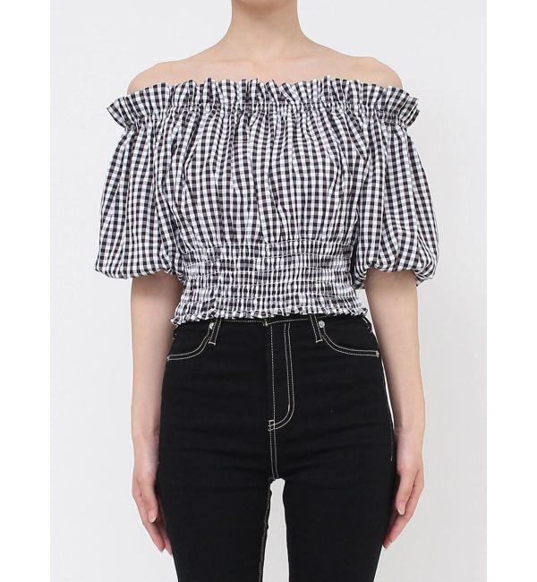 GYDA「2WAYギャザーオフショルコルセットブラウス」|シャツ・ブラウス|