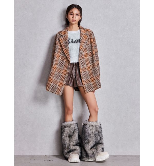 GYDA「2WAY ECO FUR LEG WARMERニットブーツ」|ロングブーツ|