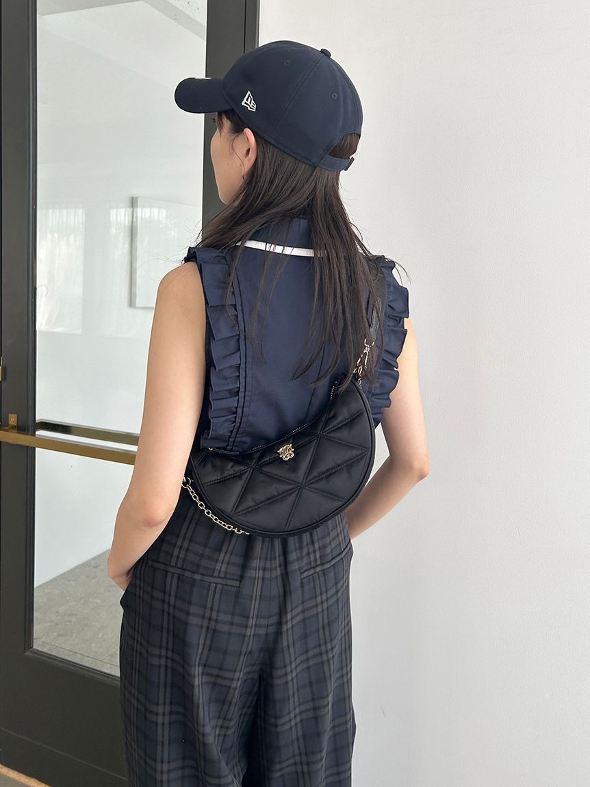 SNIDEL「ノースリクロップドフリルシャツ」|シャツ・ブラウス|