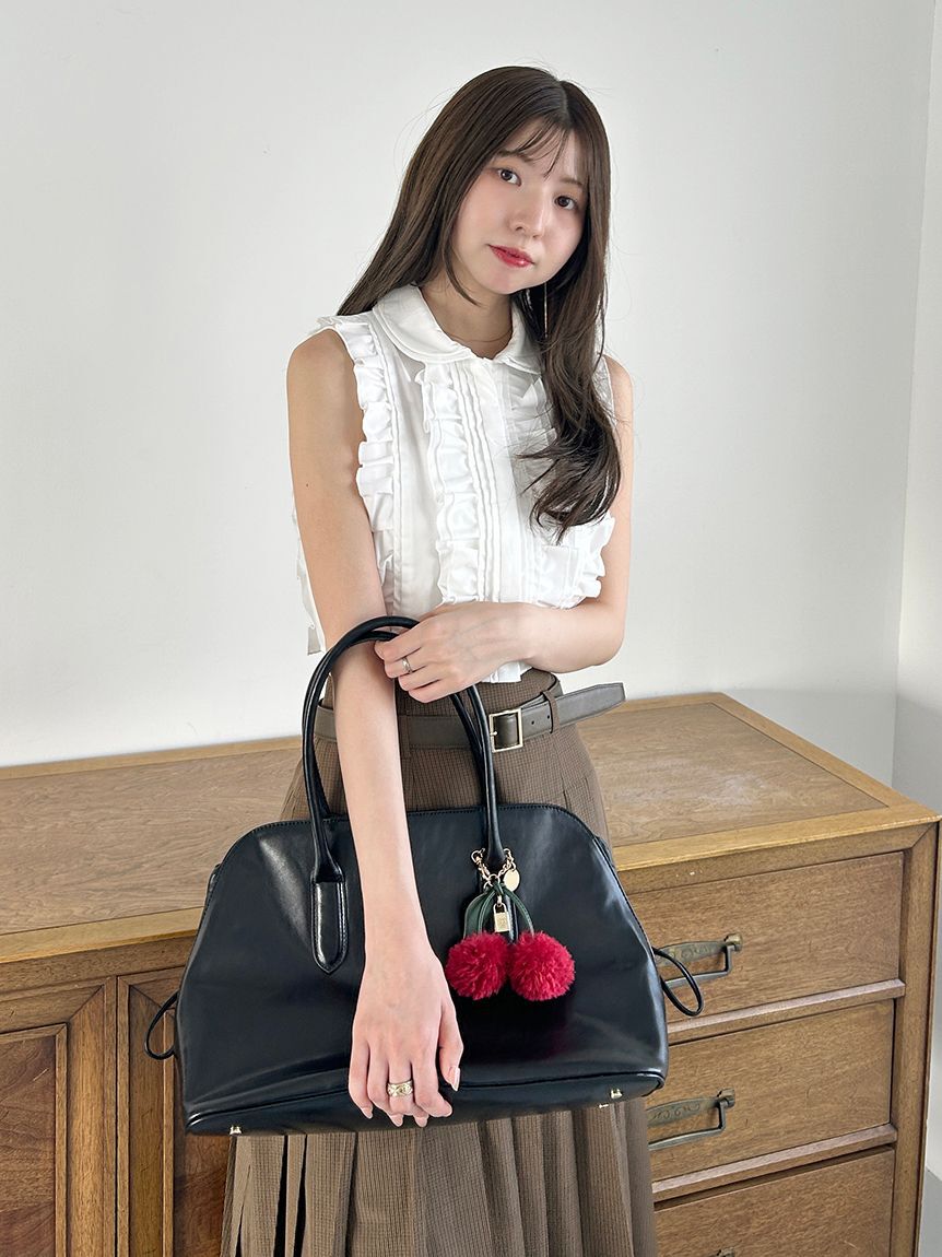 SNIDEL「ノースリクロップドフリルシャツ」|シャツ・ブラウス|