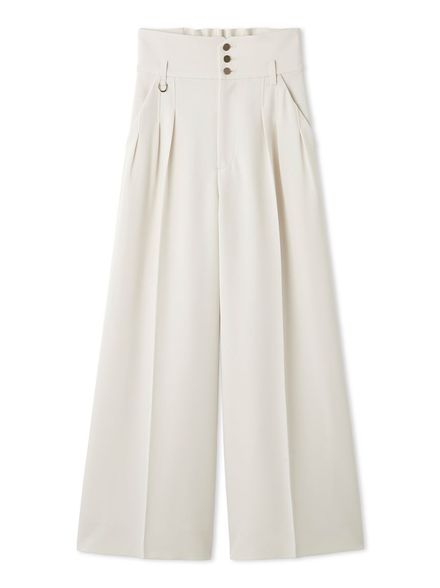 FRAY I.D「Ｄリングタックハイウエストパンツ／ウォッシャブル・防シワ」|チノ|