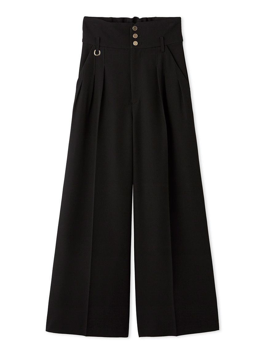 FRAY I.D「Ｄリングタックハイウエストパンツ／ウォッシャブル・防シワ」|チノ|