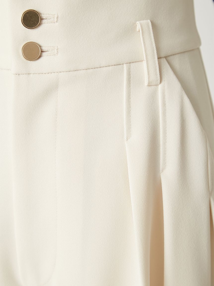 FRAY I.D「Ｄリングタックハイウエストパンツ／ウォッシャブル・防シワ」|チノ|