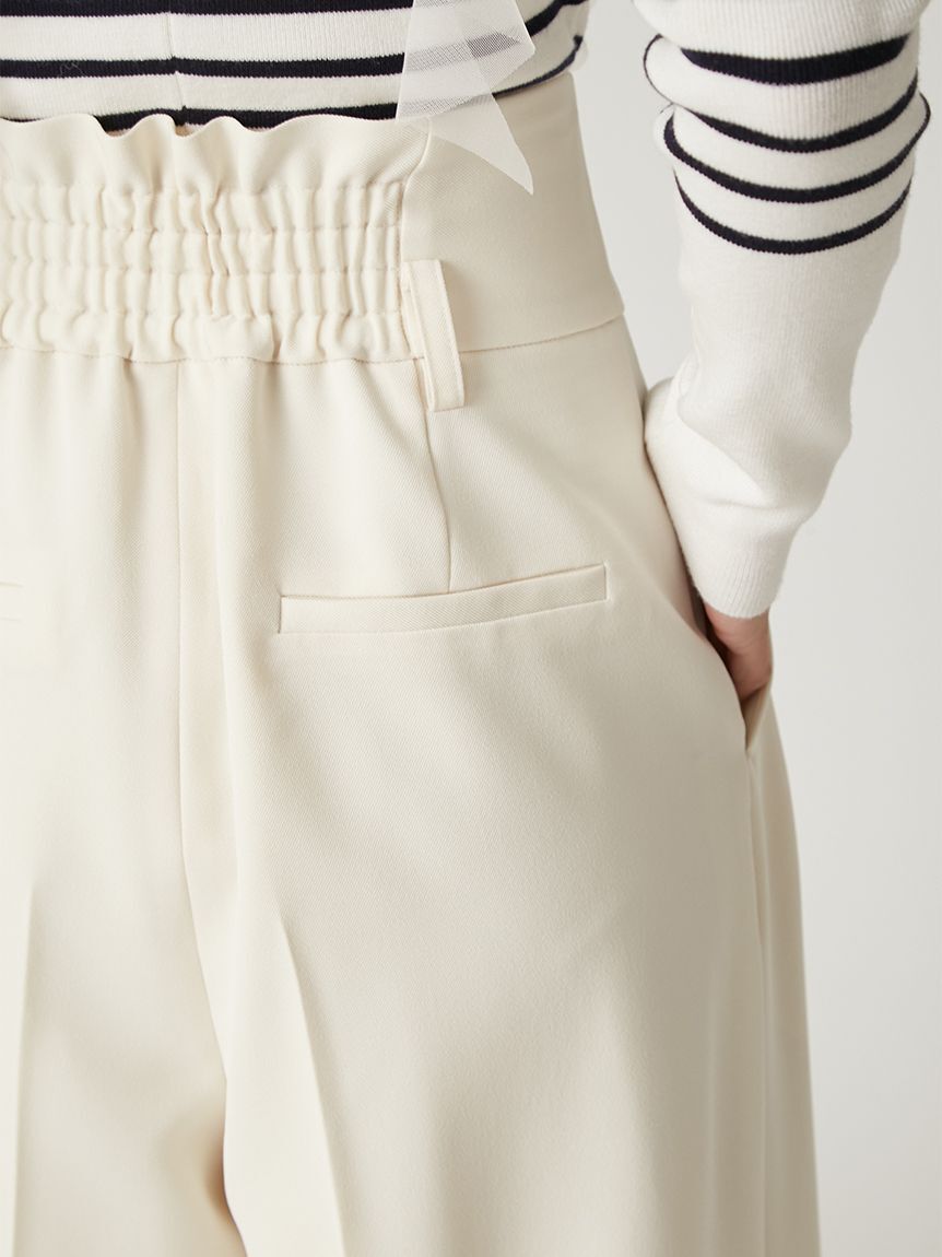 FRAY I.D「Ｄリングタックハイウエストパンツ／ウォッシャブル・防シワ」|チノ|