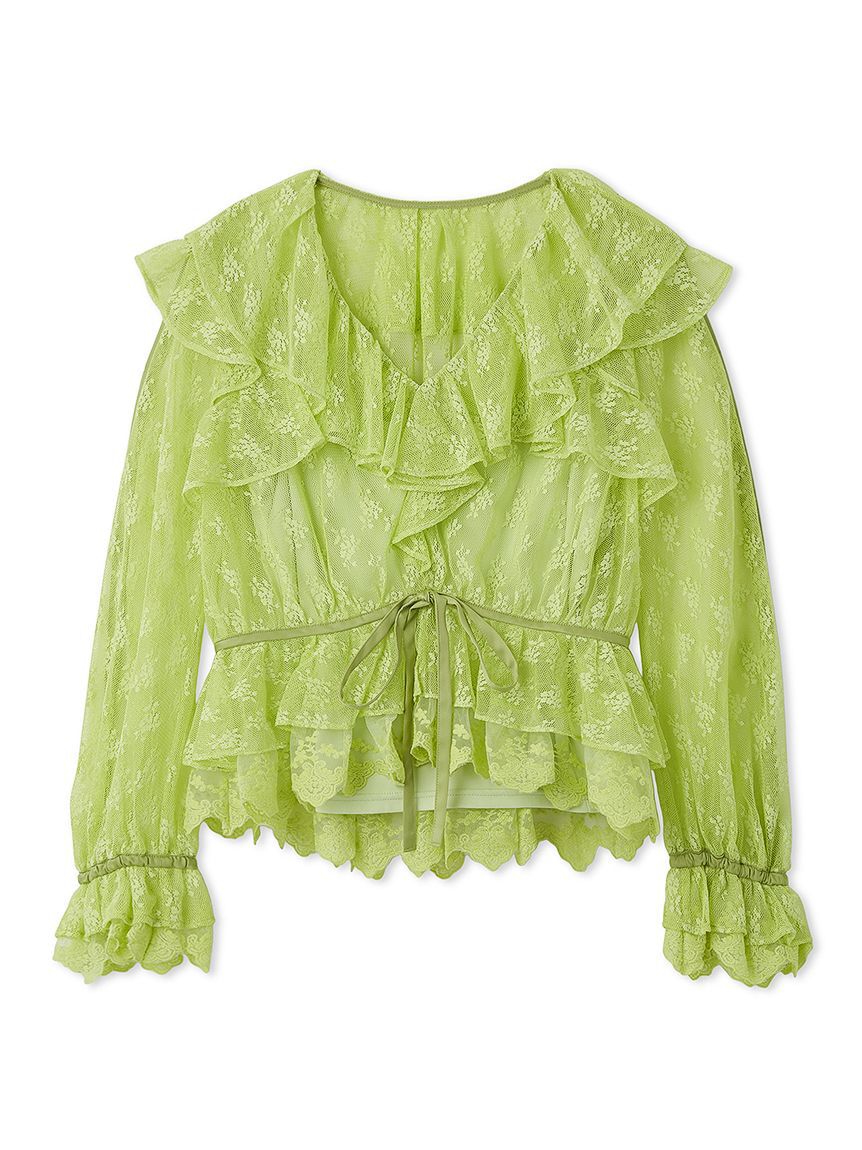 LILY BROWN「ラッフルレースリボントップス」|シャツ・ブラウス|LIME