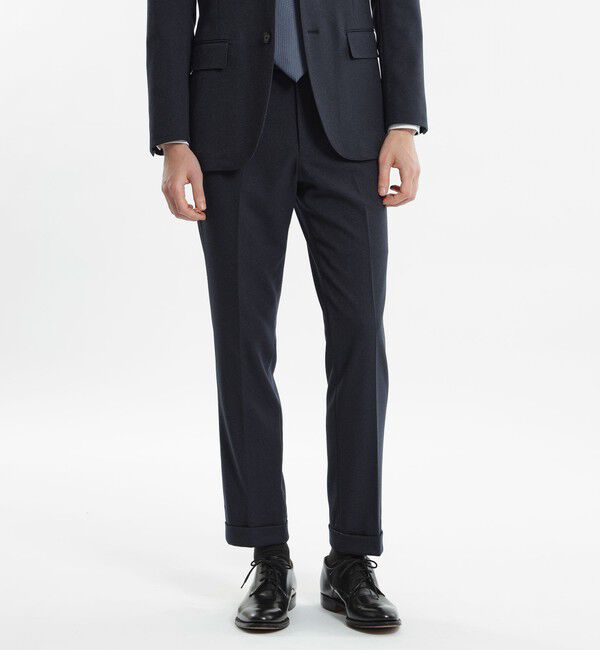 MACKINTOSH PHILOSOPHY「トロッター トラウザーズ#051 ストレッチドビー/ペーン」|スラックス|インクブルー