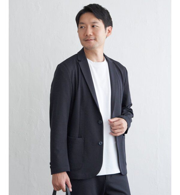 IKKA LOUNGE「【セットアップ可能】GOKU楽ワークテーラードジャケット」|テーラードジャケット|ネイビーブルー
