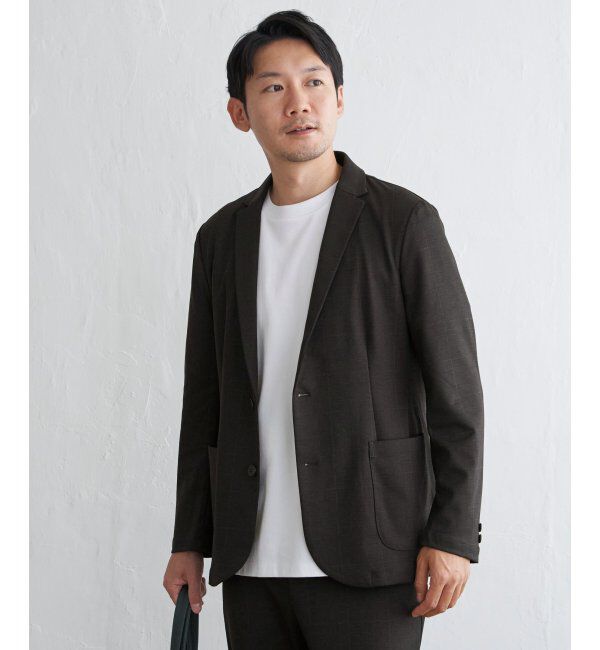 IKKA LOUNGE「【セットアップ可能】GOKU楽ワークテーラードジャケット」|テーラードジャケット|ダークブラウン