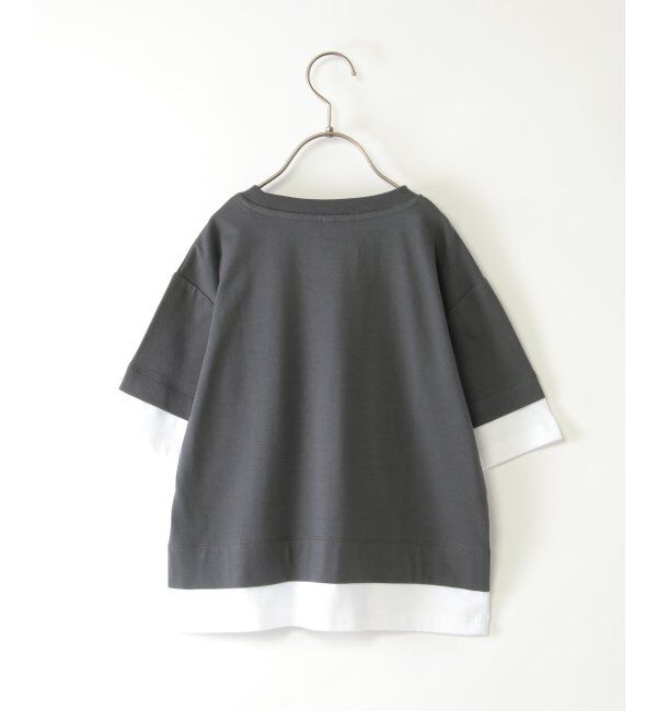 ikka kids「5分袖レイヤーフォトプリントTシャツ（120~160cm）」|Tシャツ・カットソー|