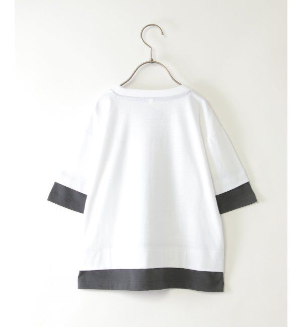 ikka kids「5分袖レイヤーフォトプリントTシャツ（120~160cm）」|Tシャツ・カットソー|