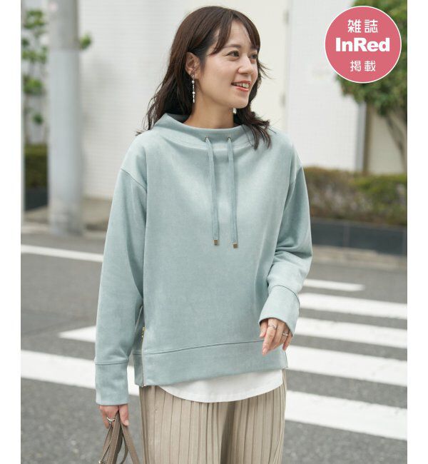 ikka「フェイクスエードスピンドルＰＯ」|パーカー|グリーン