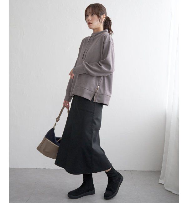 ikka「フェイクスエードスピンドルＰＯ」|パーカー|