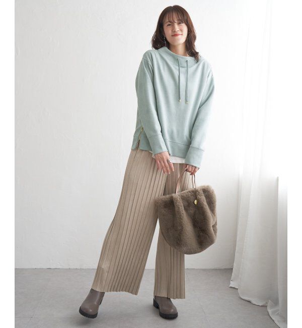 ikka「フェイクスエードスピンドルＰＯ」|パーカー|