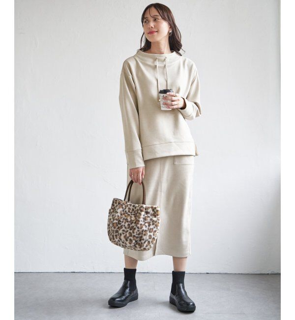 ikka「フェイクスエードスピンドルＰＯ」|パーカー|