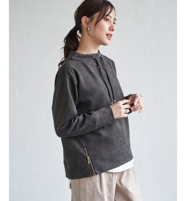 ikka「フェイクスエードスピンドルＰＯ」|パーカー|