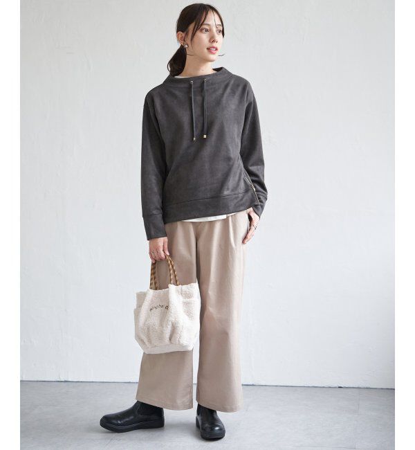 ikka「フェイクスエードスピンドルＰＯ」|パーカー|