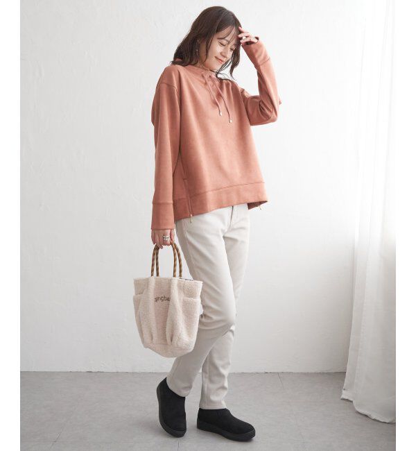 ikka「フェイクスエードスピンドルＰＯ」|パーカー|