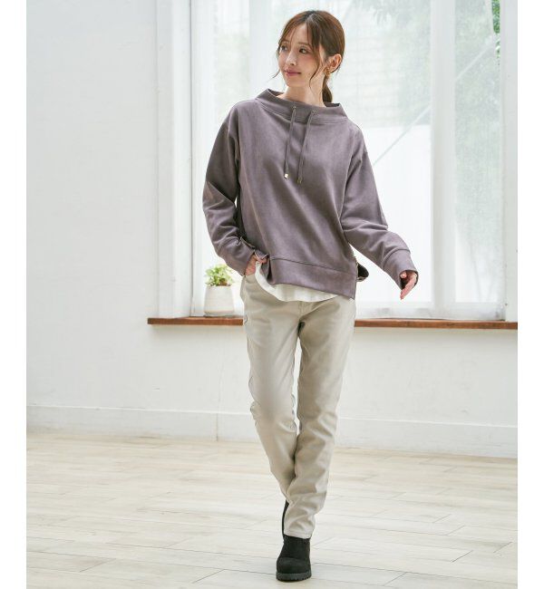 ikka「フェイクスエードスピンドルＰＯ」|パーカー|