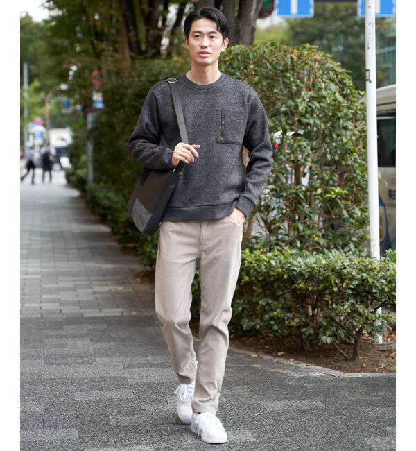 ikka「ウールライクニットヘリンボンプルオーバー」|パーカー|