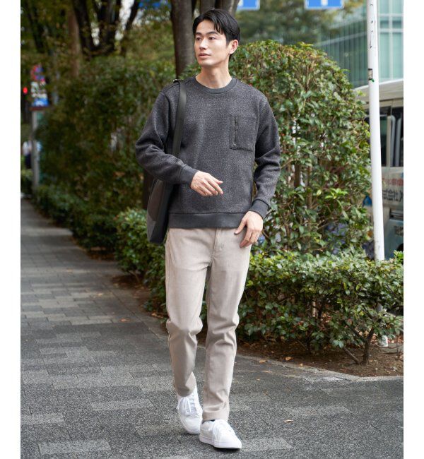 ikka「ウールライクニットヘリンボンプルオーバー」|パーカー|