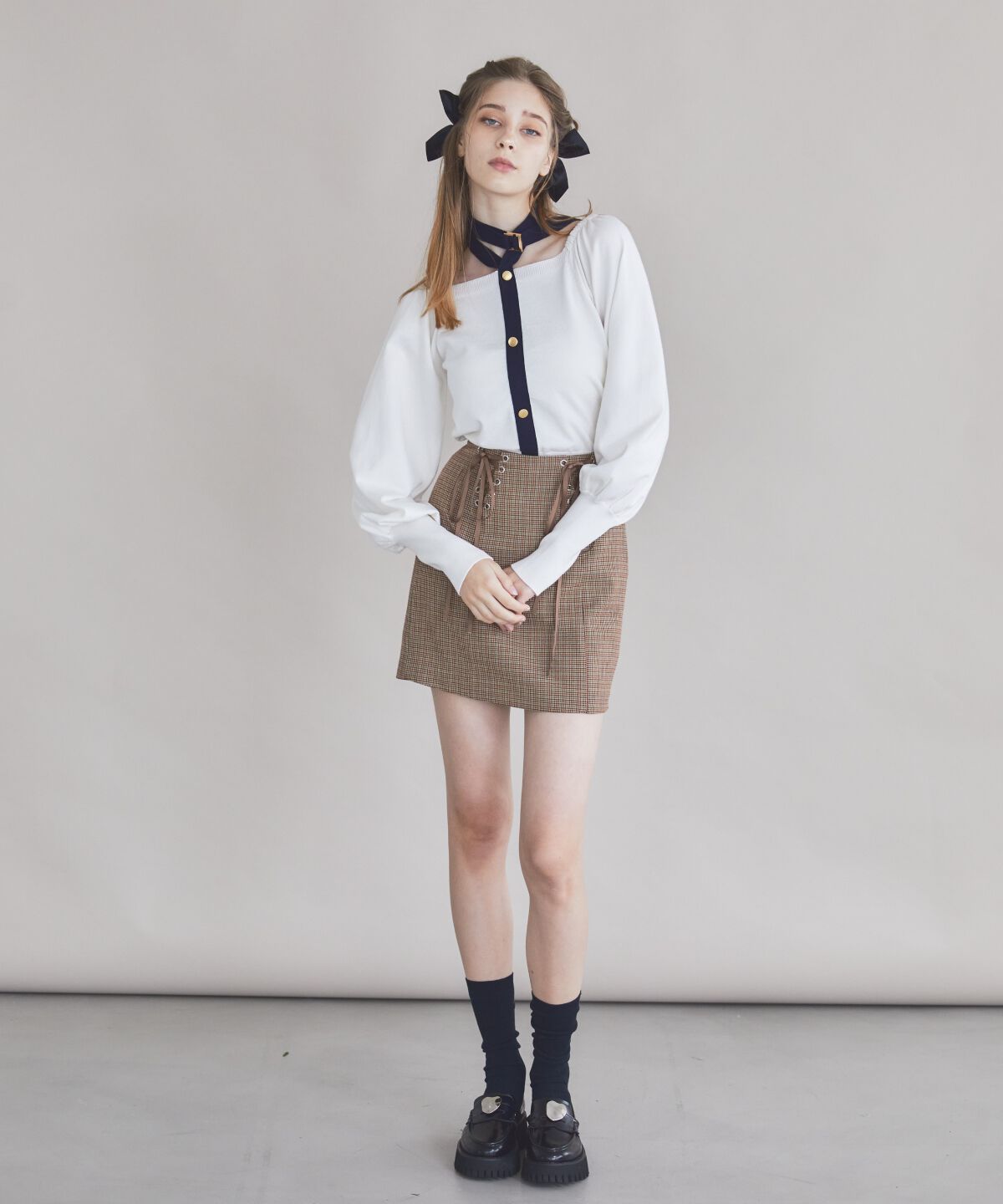 REDYAZEL「ネックベルトニットトップス」|ニット・セーター|