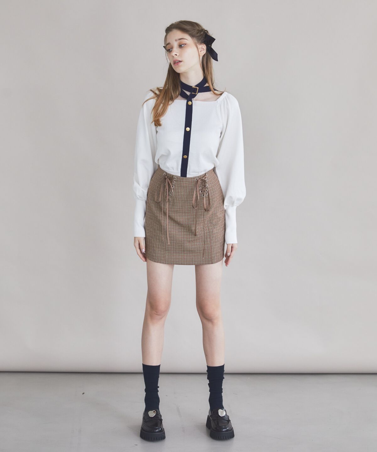 REDYAZEL「ネックベルトニットトップス」|ニット・セーター|