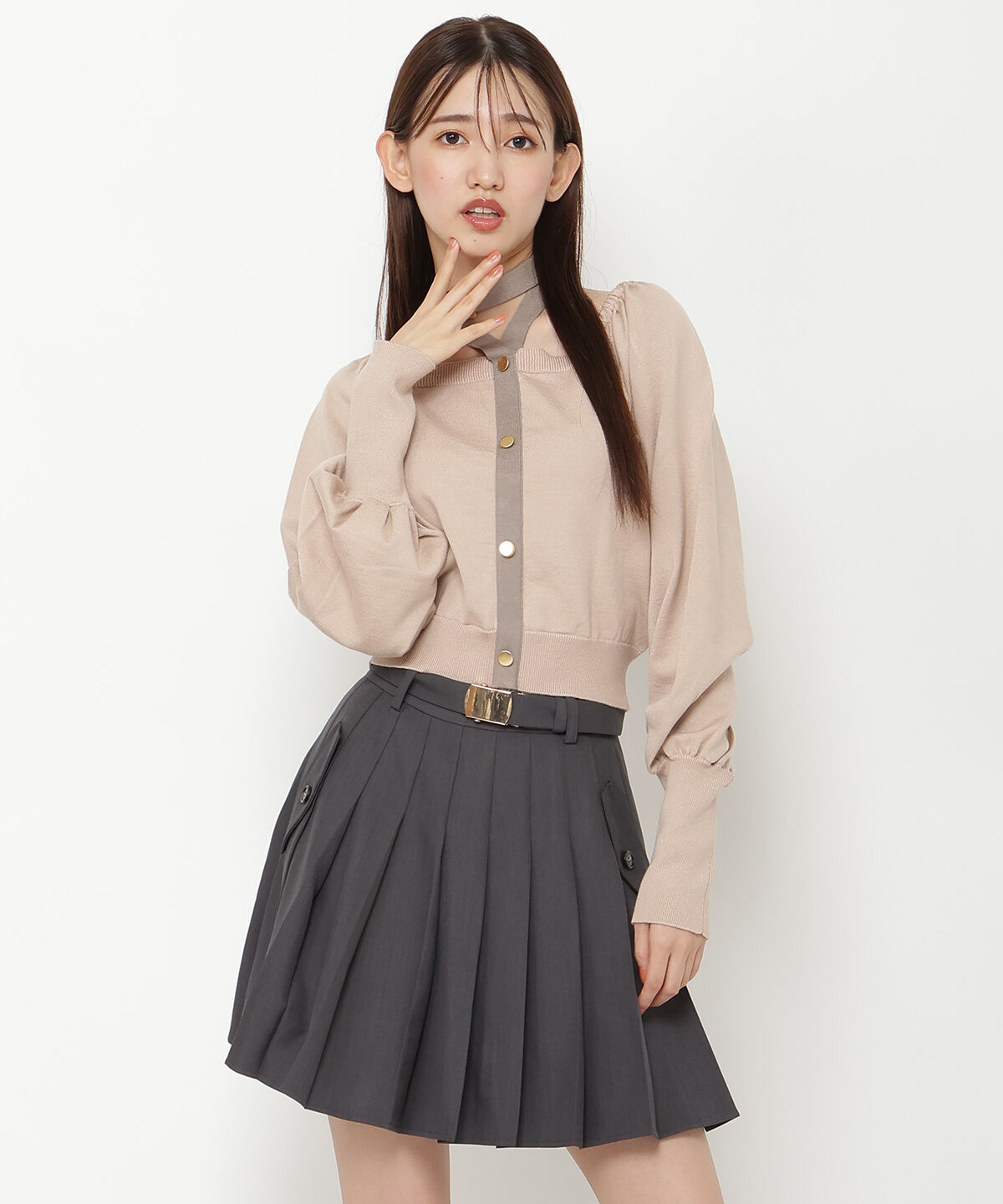 REDYAZEL「ネックベルトニットトップス」|ニット・セーター|