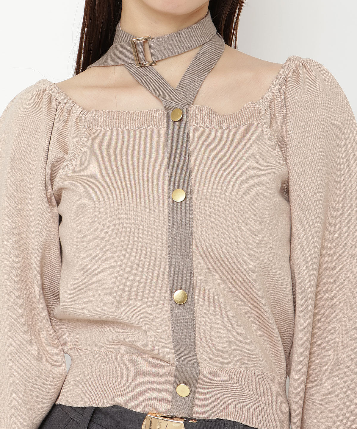 REDYAZEL「ネックベルトニットトップス」|ニット・セーター|