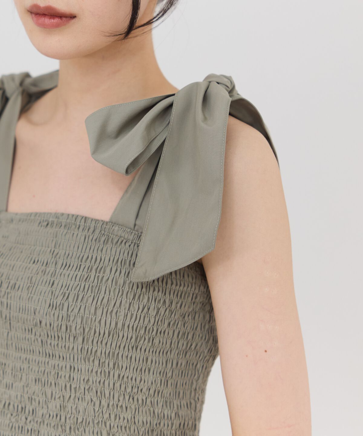 REDYAZEL「リボンショルダーティアードワンピース」|ワンピース|