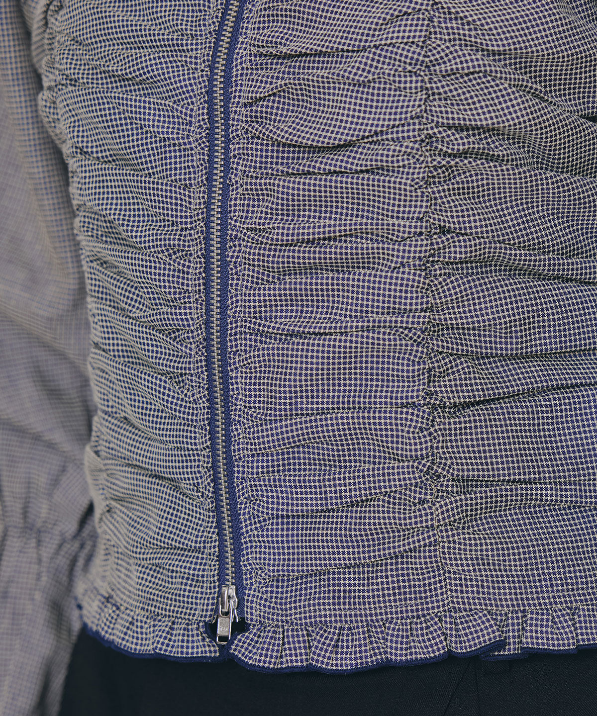 REDYAZEL「フロントZIPクロスギャザーブラウス」|シャツ・ブラウス|