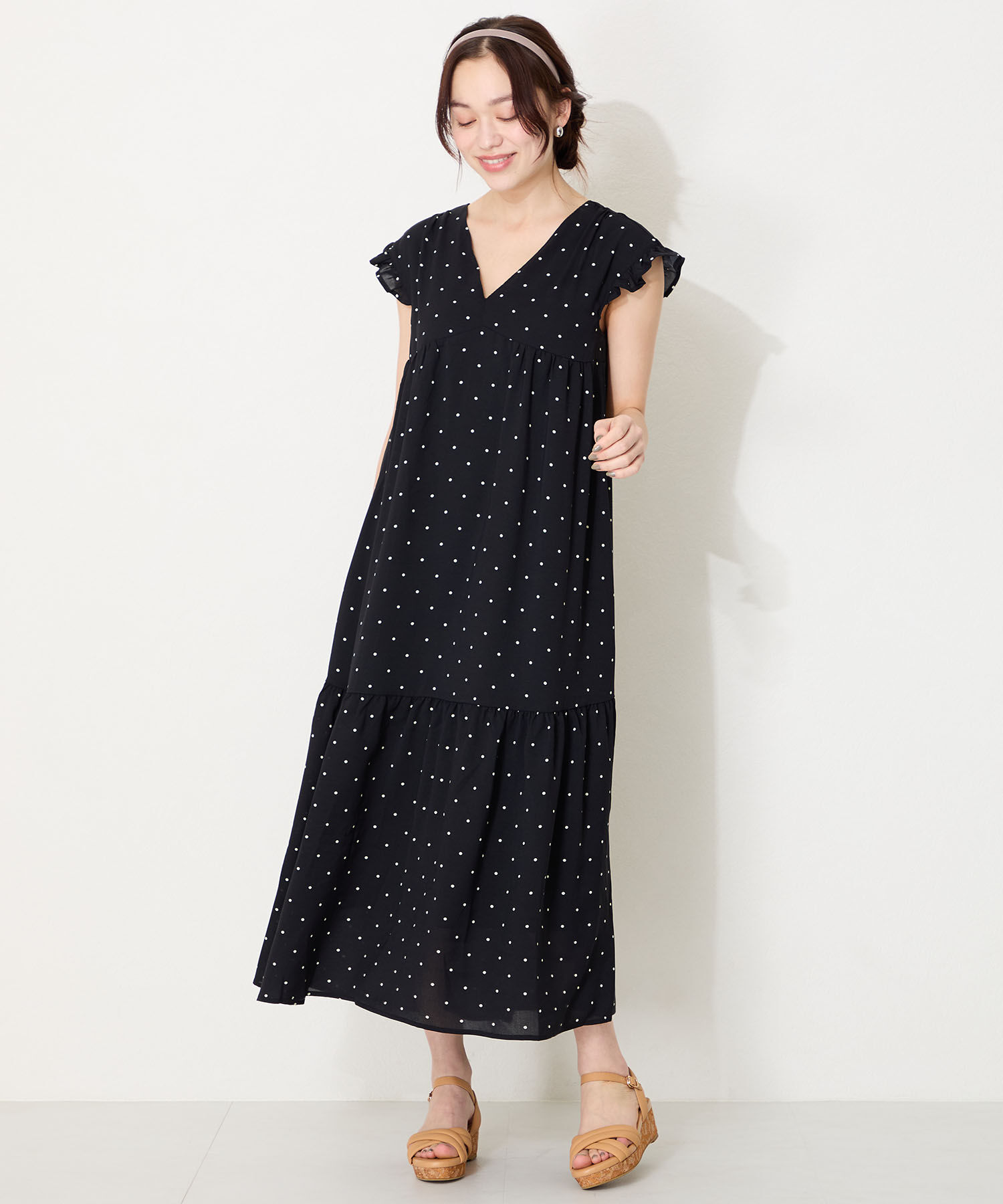 WA Oriental TRaffic「●2025春夏新作●パデットクロスコルクウエッジサンダル/52212 サンダル　人気 トレンド」|サンダル|