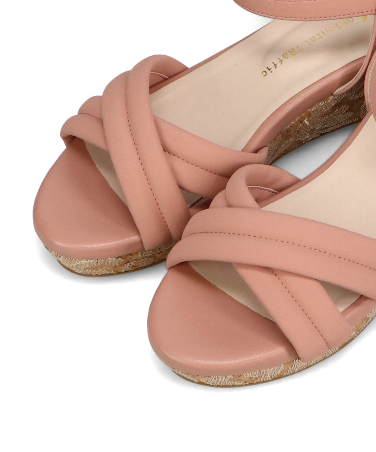 WA Oriental TRaffic「●2025春夏新作●パデットクロスコルクウエッジサンダル/52212 サンダル　人気 トレンド」|サンダル|