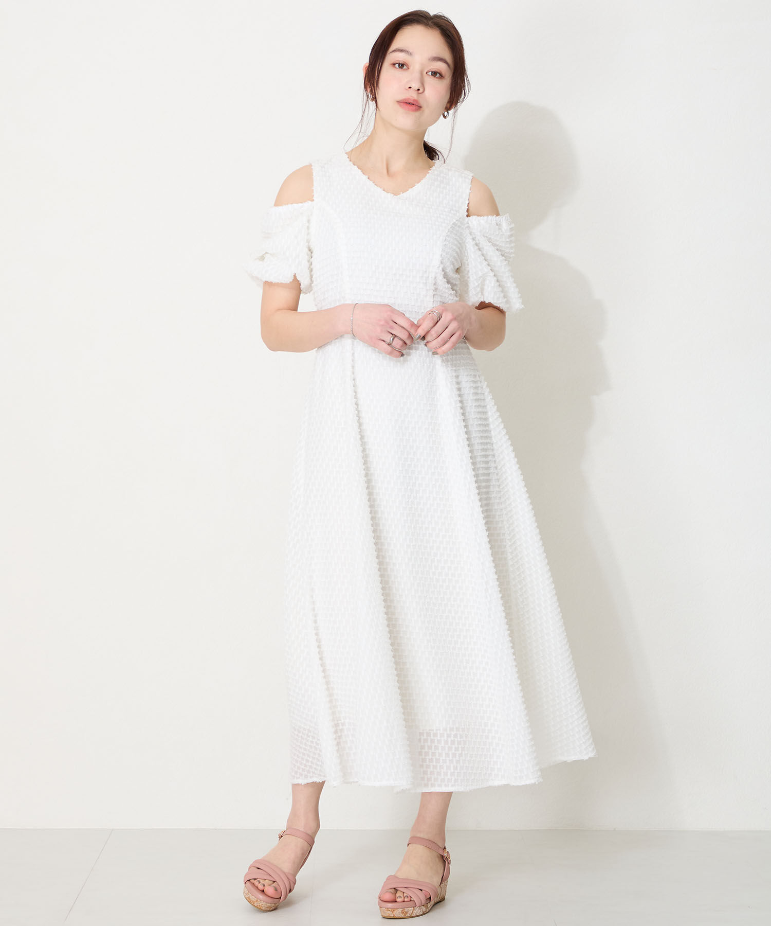 WA Oriental TRaffic「●2025春夏新作●パデットクロスコルクウエッジサンダル/52212 サンダル　人気 トレンド」|サンダル|