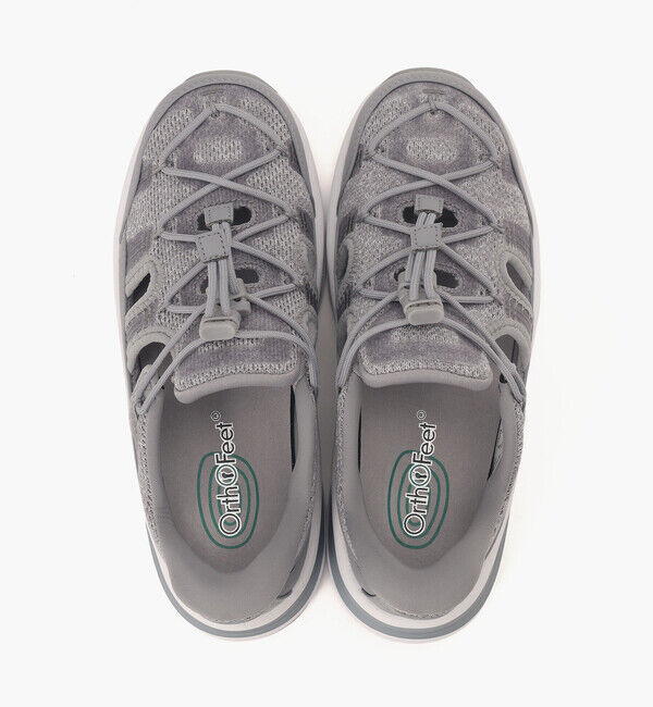 Orthofeet「【オーソフィート】ヴィーナス ワイド/グレー テキスタイル/シューズ レディース」|スニーカー|