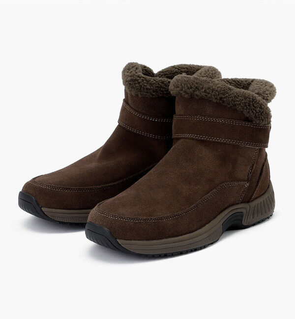 Orthofeet「【オーソフィート】ブリス ミディアム/ブラウン スエードレザー/ブーツ レディース」|ロングブーツ|