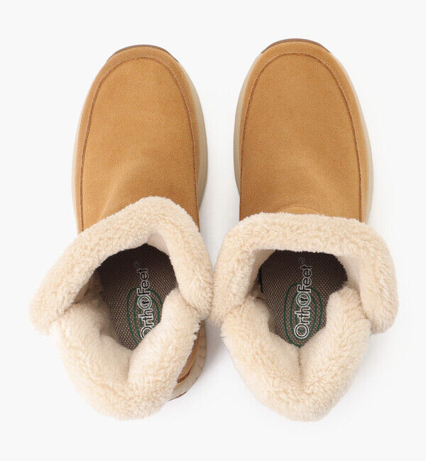 Orthofeet「【オーソフィート】ブリス ミディアム/キャメル スエードレザー/ブーツ レディース」|ロングブーツ|